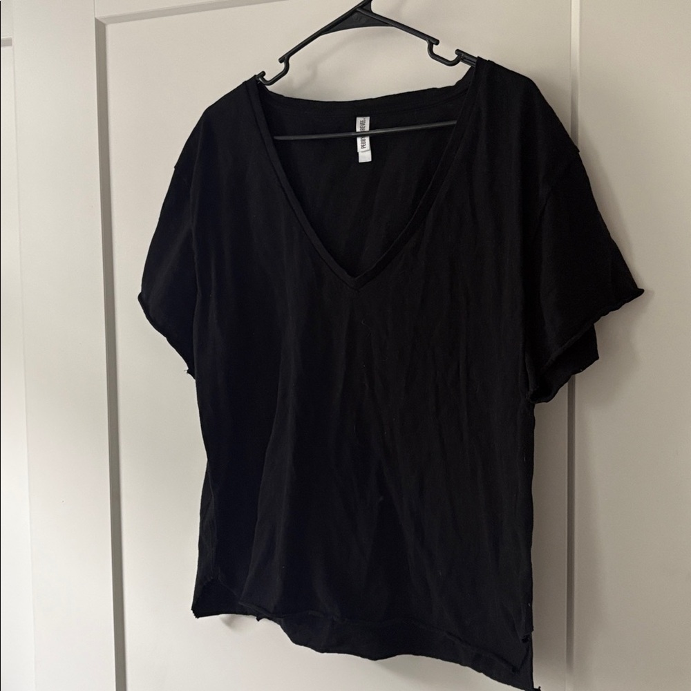 Pebby Forevee Black V-Neck T-Shirt